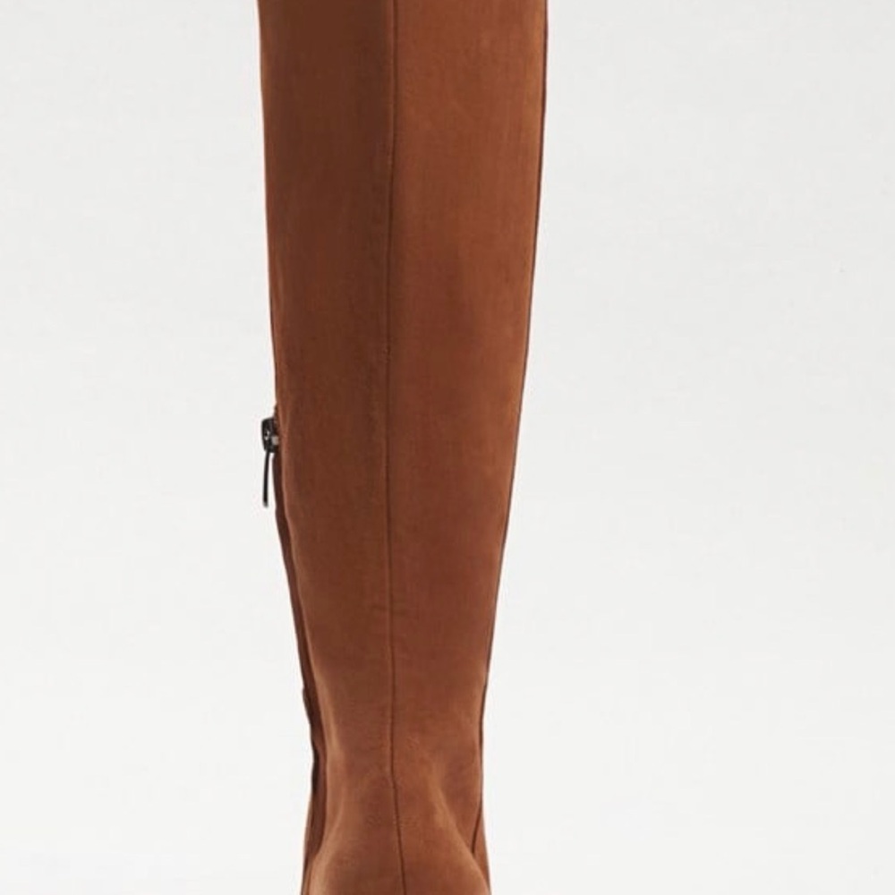 Sam Edelman Sulema Brown Suede Knee High, Block Heel, 7.5, western, bohemian - Picture 2 of 8